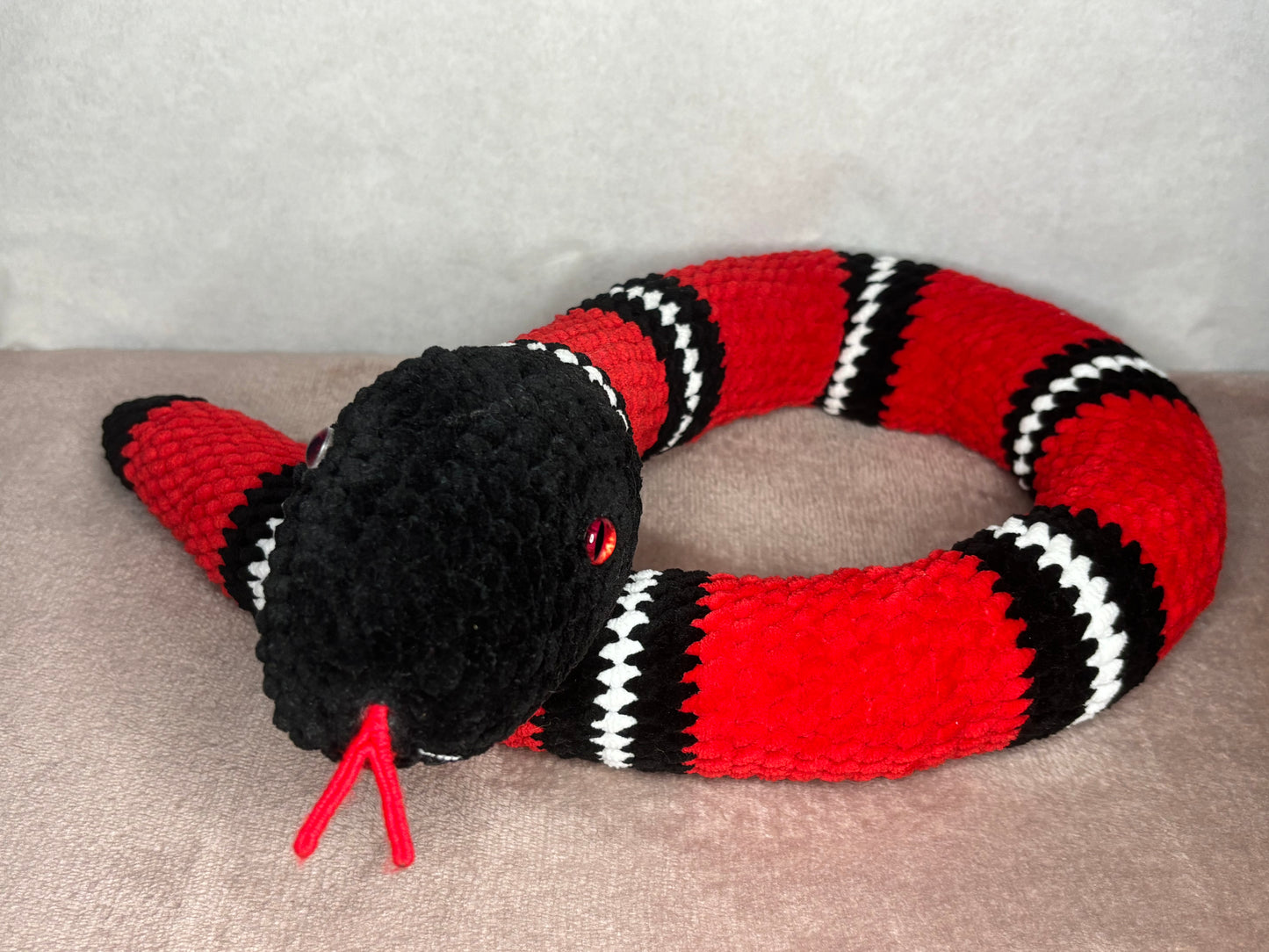 Snake soft knitten toy