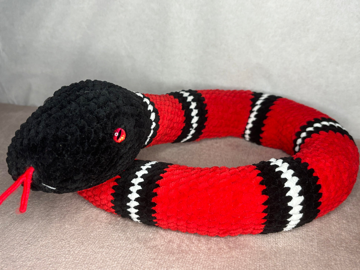 Snake soft knitten toy