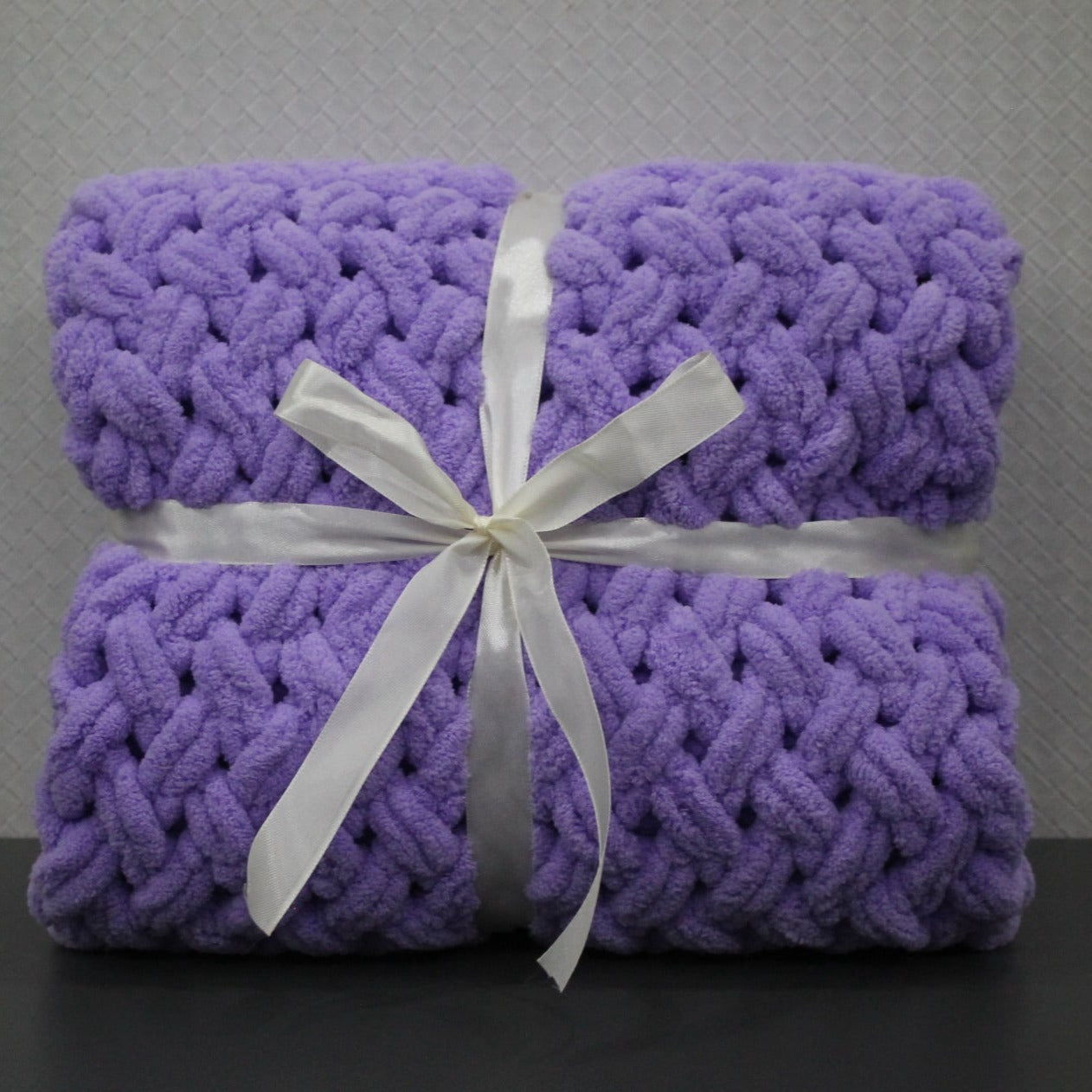 Children's plush plaid in the color of lavender