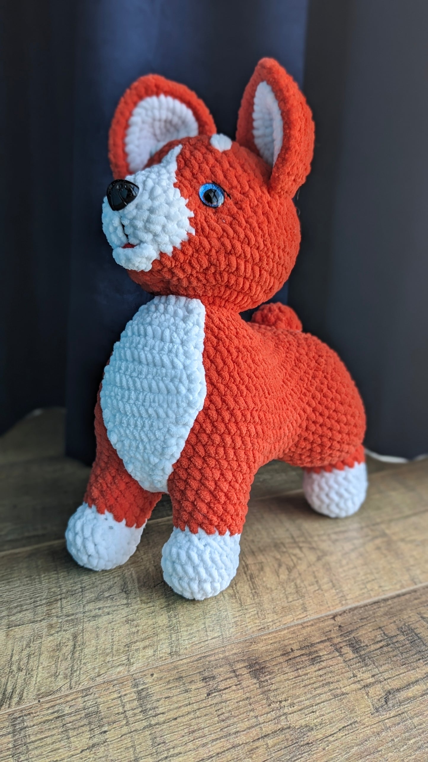 Corgi puppy soft knitted toy