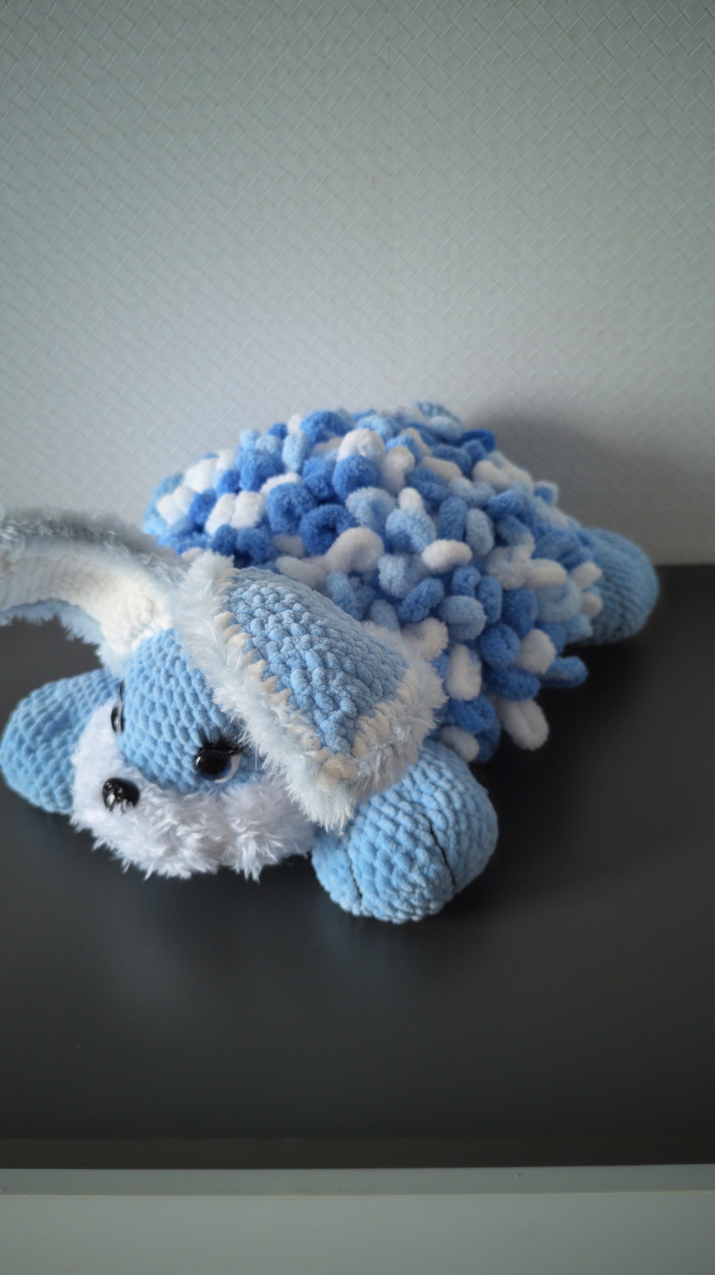 Rabbit soft knitted pillow